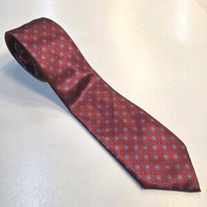 Vintage Towncraft Tie Diamonds Red Polyester Necktie Classic Made In USA